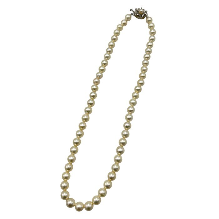 SILVER シルバー 4.5mmー7mm パール ネックレス レディース アクセサリー おしゃれ 真珠 中古 W４