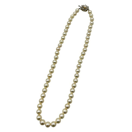 SILVER シルバー 4.5mmー7mm パール ネックレス レディース アクセサリー おしゃれ 真珠 中古 W４