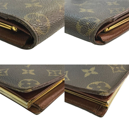 LOUIS VUITTON ルイヴィトン モノグラム コンチネンタルクラッチ 長財布 ユニセックス 二つ折り 小銭入れあり がま口 USA製 ブラウン T61217 中古 T1