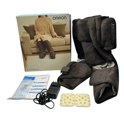 オムロン エアマッサージャー ディープブラウン HM-260-DB 医療機器認証番号：227AABZX00073000 OMRON マッサージ機 足 ふくらはぎ 家庭用 中古 W４
