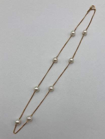 K18 6mmパール ネックレス 中古 D4