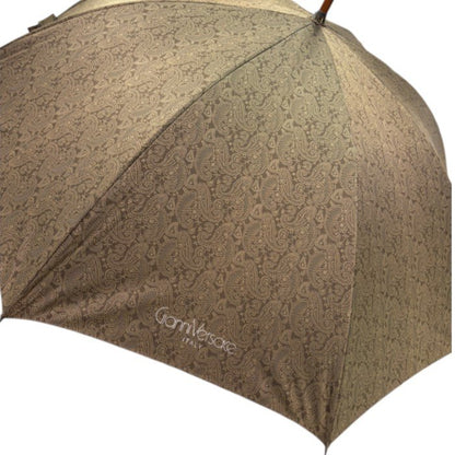 Gianni Versace ジャンニ ヴェルサーチ 雨傘 ペイズリー柄 長傘 傘 レディース 総柄 ブラウン 中古 W1