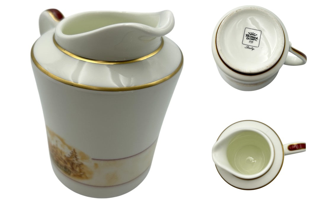 【中古】 Richard Ginori リチャードジノリ ジオカルティン プリマクラッセコラボ カップ＆ソーサー シュガーポット クリーマー ５客セット 洋食器 廃盤 ブランド 紅茶 ティー W４