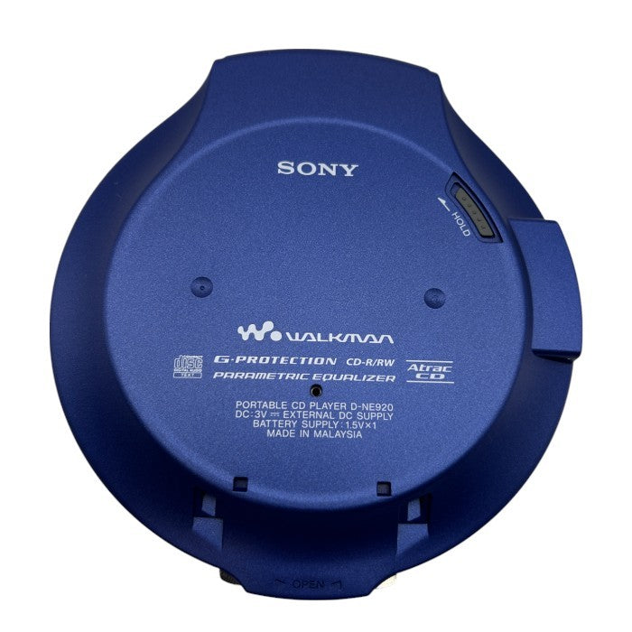 SONY ソニー CD WALKMAN ウォークマン ブルー D-NE920 ポータブル オーディオ 家電 中古 W1