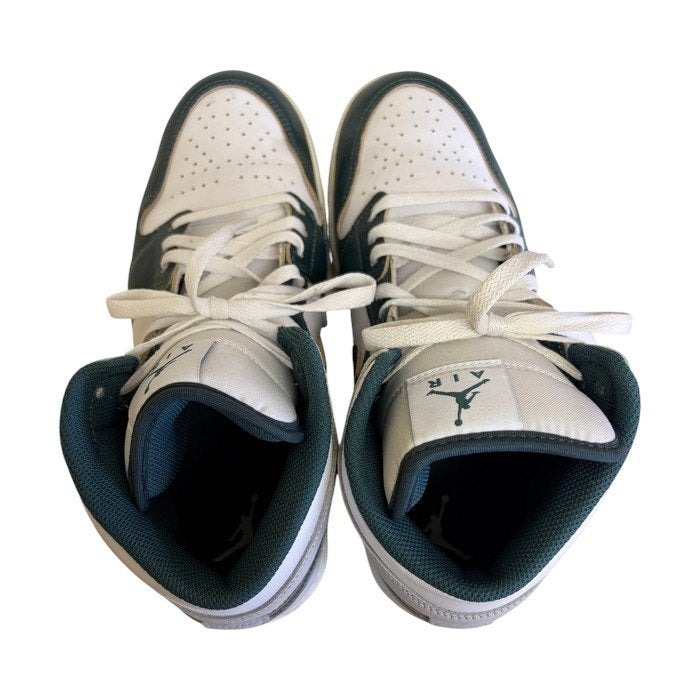 NIKE AIR JORDAN 1 MID SE white/oxdized green-sail fq7720-103 オキシダイズドグリーン 28cm ナイキ スニーカー 靴 シューズ メンズ 中古 W1