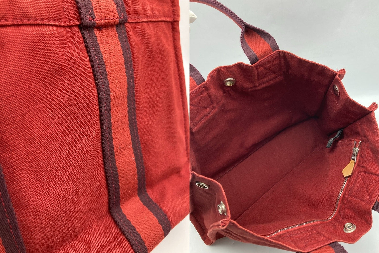HERMES エルメス フールトゥPM トートバッグ ボルドー 中古 D4