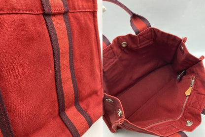 HERMES エルメス フールトゥPM トートバッグ ボルドー 中古 D4