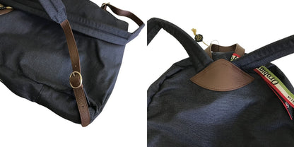 Orobianco オロビアンコ リュック ネイビー ブラウン メンズ 通勤 おしゃれ レザー お出掛け 中古 W1