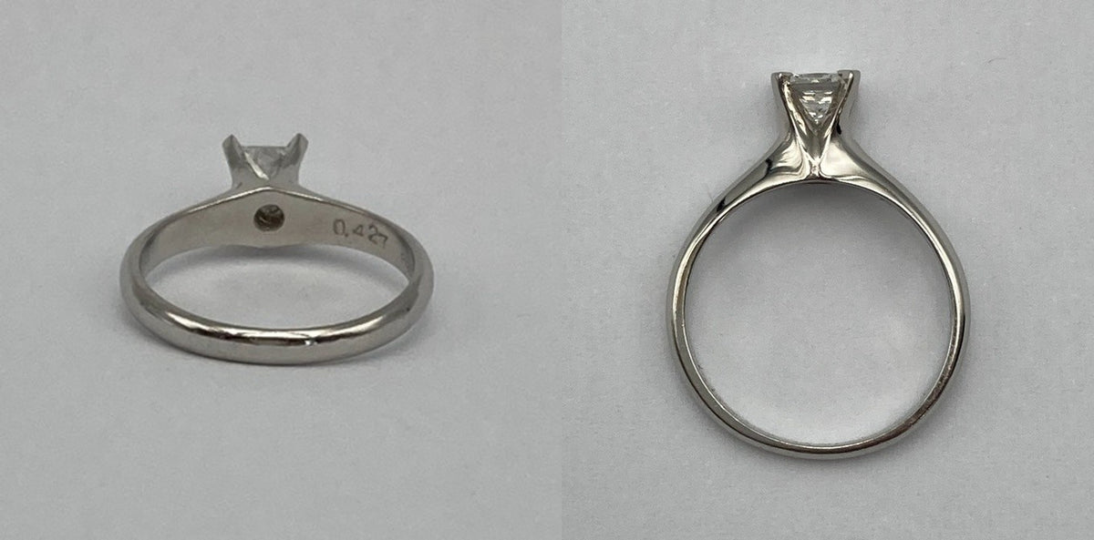 Pt900 1Pダイヤ 0.427ct リング 10.5号 中古 D4