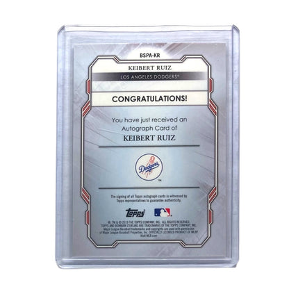 TOPPS MLBカード BOWMAN STERLING KEIBERT RUIZ LOS ANGELES DODGERS #BSPA-KR 中古 IT2