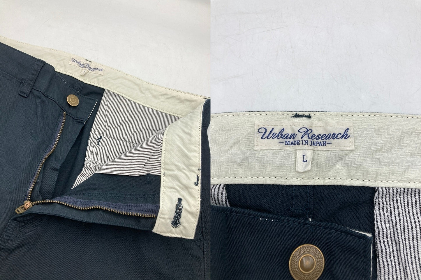 URBAN RESEARCH DOORS アーバンリサーチドアーズ テーパードチノ パンツ UL12-OM05009 ネイビー 中古 D4