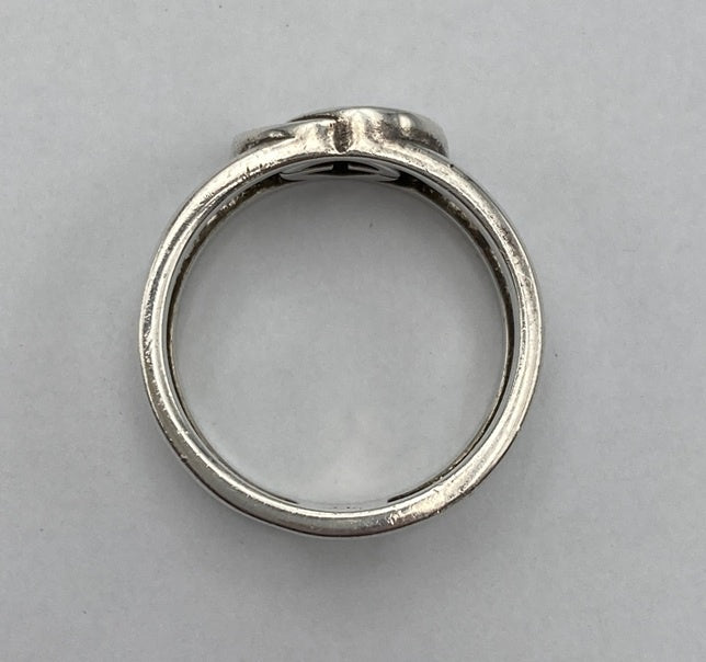 GUCCI グッチ インターロッキングG リング シルバー925 16号 中古 D4