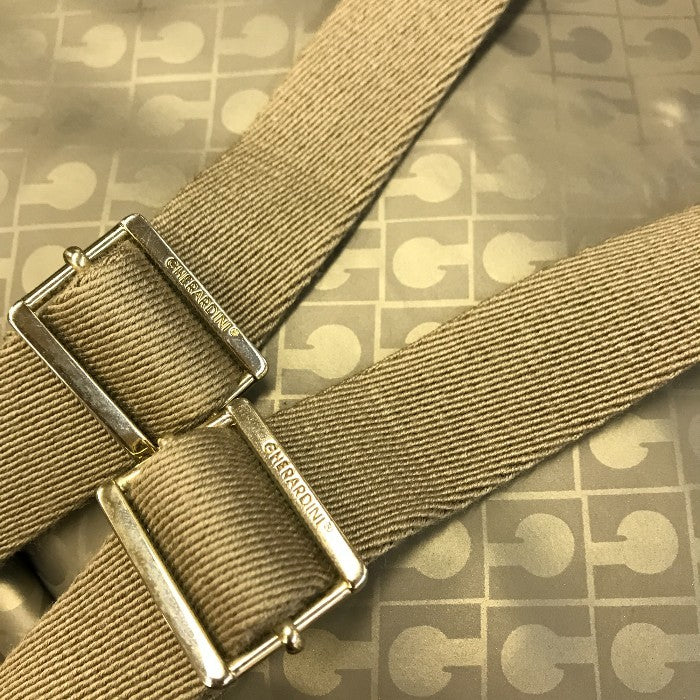 GHERARDINI ゲラルディーニ リュック レディース バックパック マグネット開閉 メタリック ベージュ 中古 T1