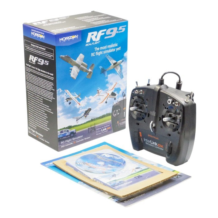 RealFlight 9.5 RF9.5 リアルフライト ラジオコントロール RC フライトシミュレータ interlink dx コントローラー付き RFL1200 中古 a1