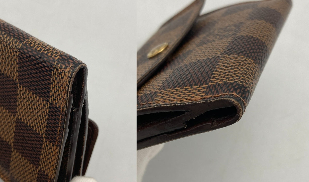 LOUIS VUITTON ルイヴィトン ダミエ エベヌ ラドロー コインケース ブラウン N62925 中古 D4