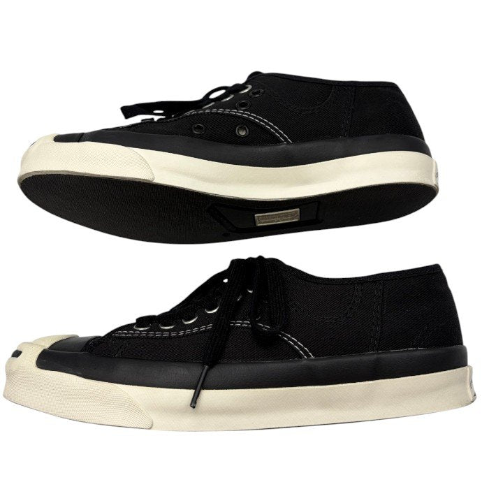 converse コンバース BIOTOP ビオトープ JACK PURCELL ジャックパーセル スニーカー 24.5cm 靴 シューズ おしゃれ レディース キャンバス ブラック 中古 W４