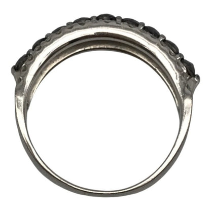 K18WG ブラックダイヤモンド1.00ct リング レディース ホワイトゴールド 13号 中古 T1