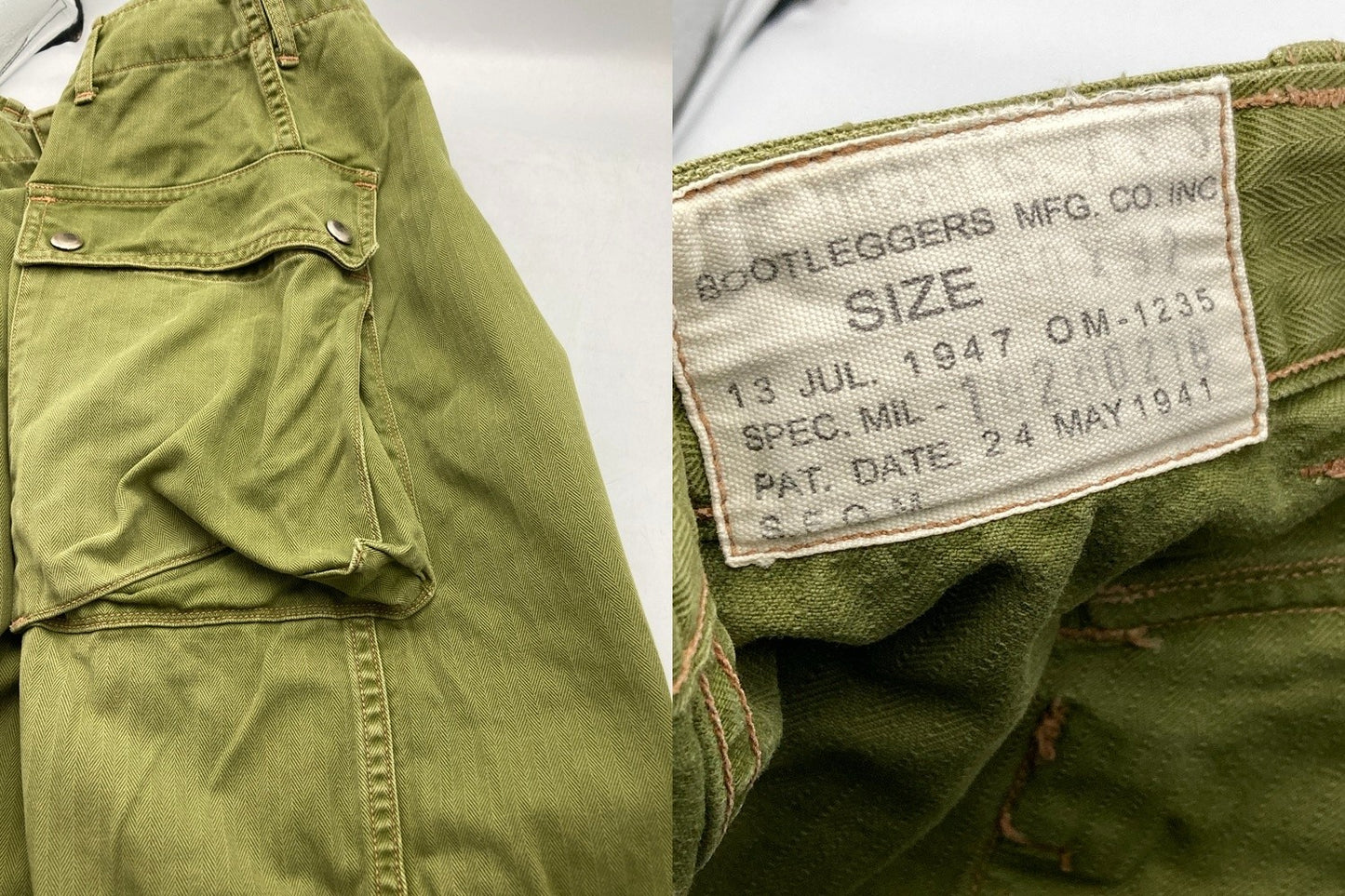 BOOTLEGGERS ブートレガーズ  PARA TROUSERS A.S.S ヘリンボーンツイル モンキーパンツ サイズ30×32 メンズ 中古 D4