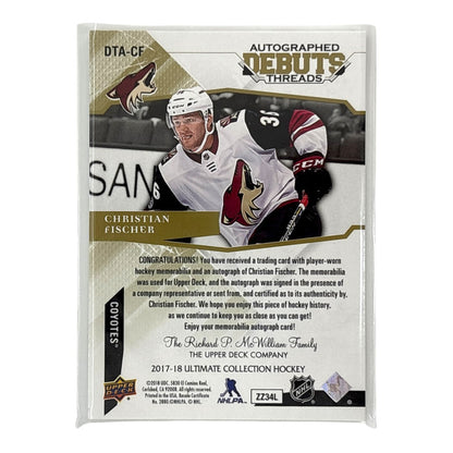 UPPER DECK NHLカード ULTIMATE COLLECTION CHRISTIAN FISCHER COYOTES /149 #DTA-CF 中古 IT1