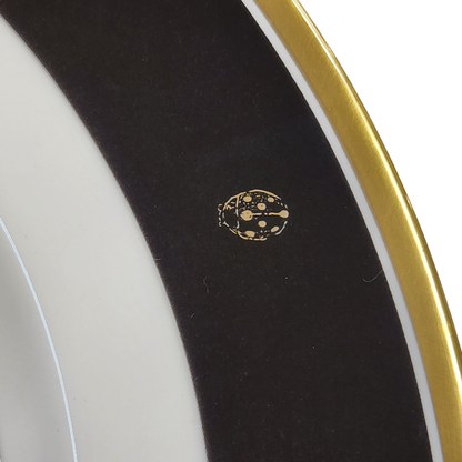 MINTON ミントン ROSENBORG ローゼンブルグ プレート 27cm 陶磁器 金彩 蝶々 ホワイト/ブラック ROSENB10P 中古 T1