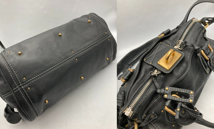 Chloe クロエ パディントン 2WAY レザーバッグ レディース ブラック 中古 D4