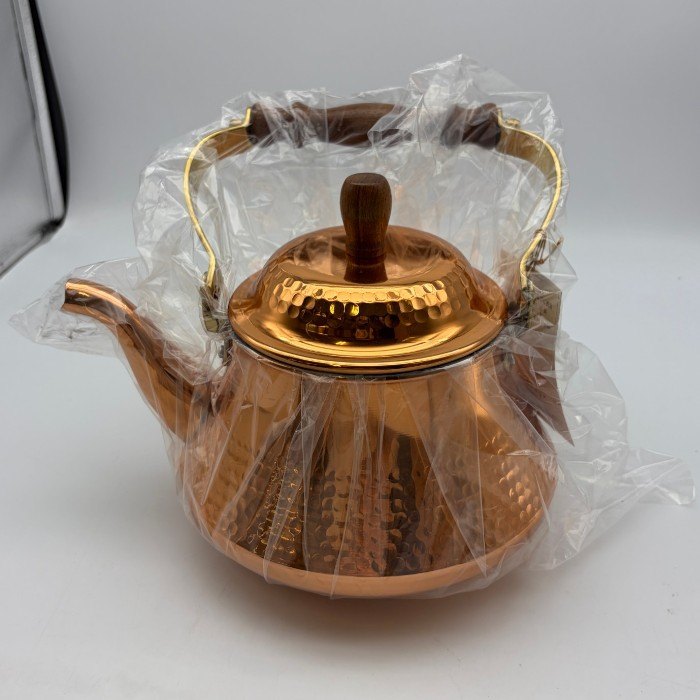 島本製作所 銅槌目ケトル 1,8ℓ 食器 キッチン用品 コッパ―ケトル 昭和 レトロ 中古 W1