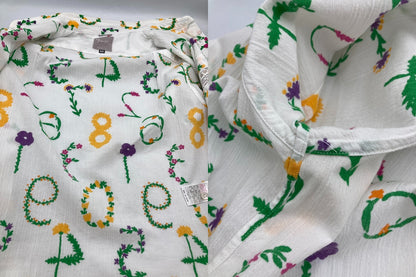 SOU・SOU ソウソウ 高島縮 半袖シャツ 花そすう サイズSS 中古 D4