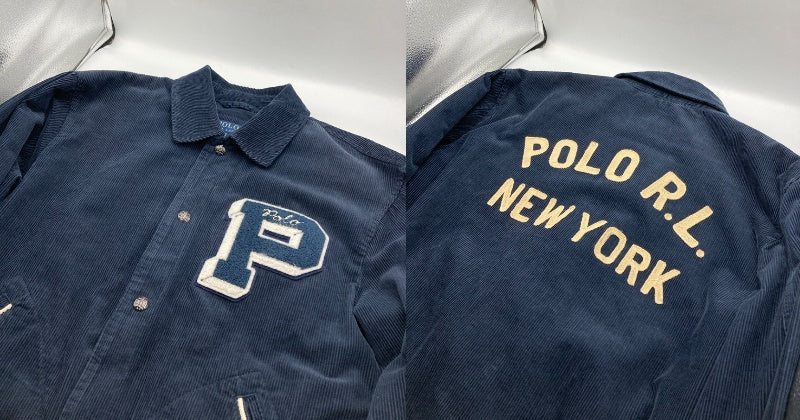 Polo Ralph Lauren ポロラルフローレン コーデュロイ レタージャケット サイズS メンズ 中古 D4