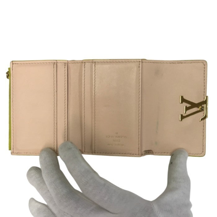 LOUIS VUITTON ルイヴィトン ポルトフォイユ カプシーヌ 財布 レディース トリヨンレザー 3つ折り コンパクト セドラ M81230 中古 T1
