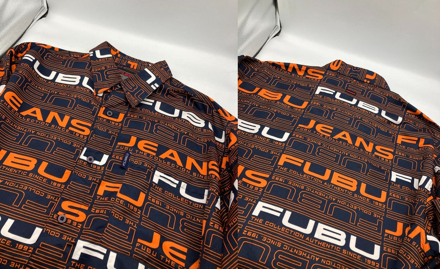 FUBU 総柄 半袖シャツ サイズXL メンズ 中古 D4