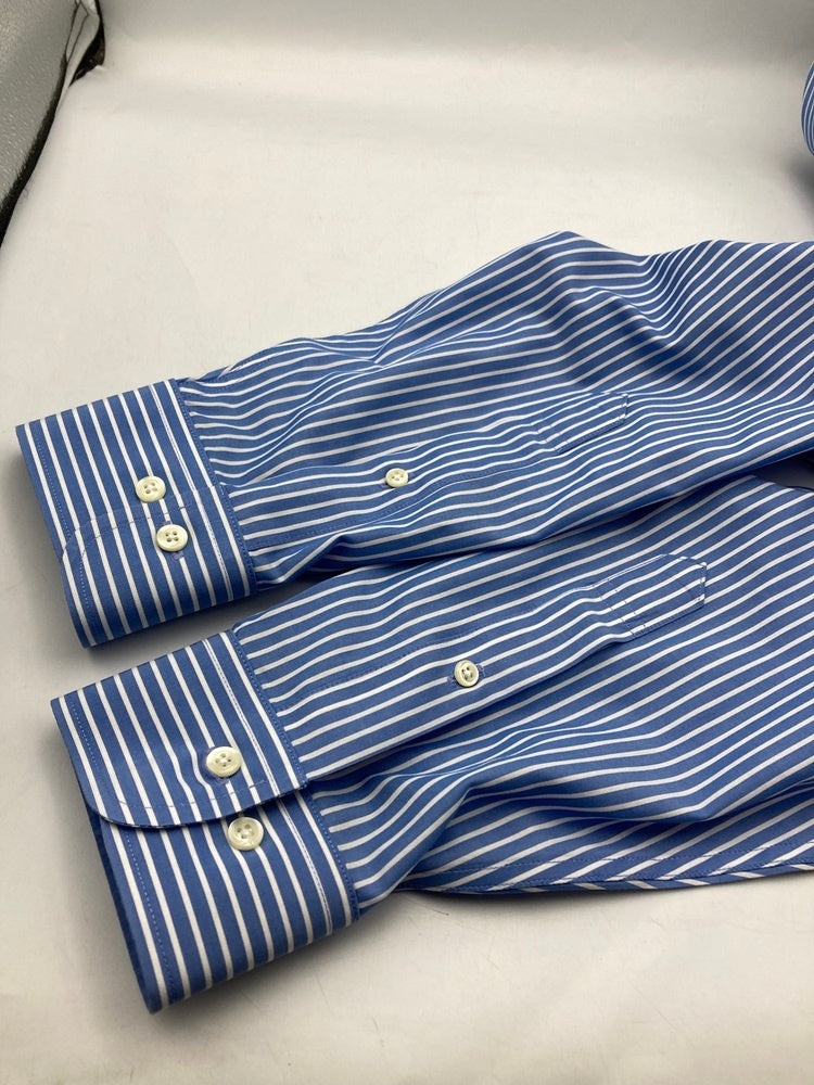 Brooks Brothers 346 ブルックスブラザーズ ボタンダウン ストライプ 長袖シャツ スリムフィット サイズ16 1/2 中古 D4