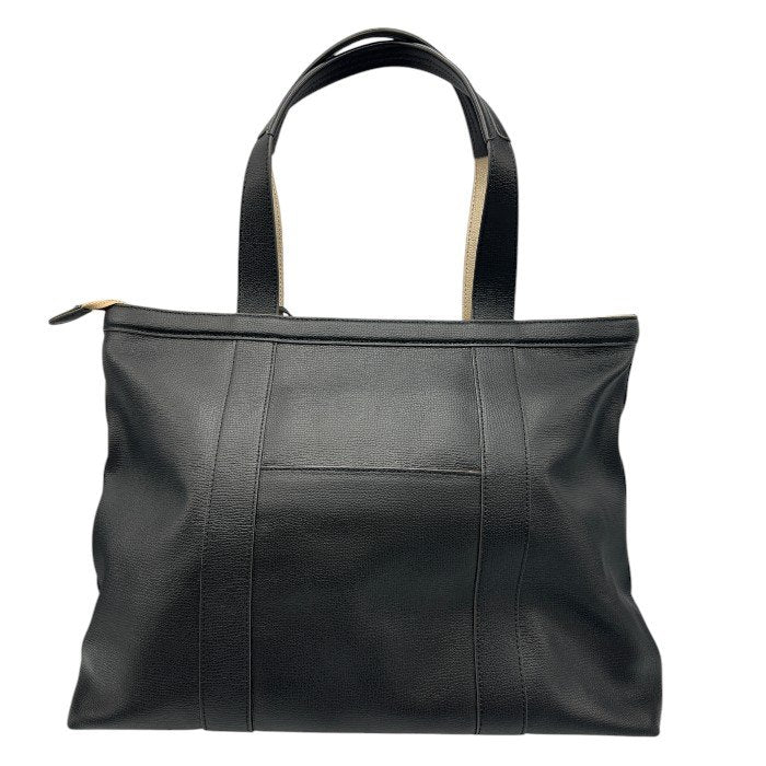 PELLE BORSA ペレボルサ トート バッグ ブラック レザー 鞄 レディース 通勤 A4 中古 Ｗ４