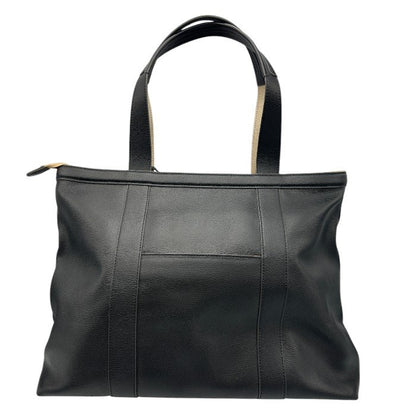 PELLE BORSA ペレボルサ トート バッグ ブラック レザー 鞄 レディース 通勤 A4 中古 Ｗ４