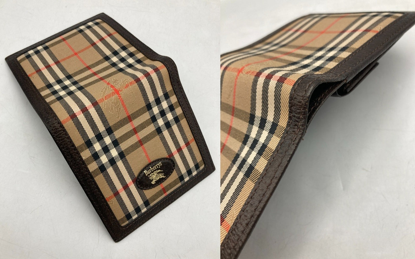 Burberrys バーバリーズ ノバチェック シャドーホース 2つ折り コンパクト財布 中古 D4