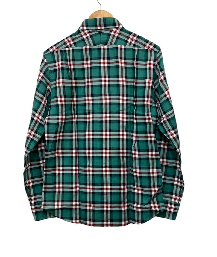 MONSIEUR NICOLE ムッシュニコル チェック柄アラカルトシャツ カッタウェイ サイズ48 長袖 中古 D4