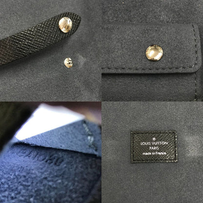 LOUIS VUITTON ルイヴィトン タイガ エテュイ 5 クラヴァット ネクタイケース メンズ ビジネス 出張 旅行 ブラック M30302 中古 T1