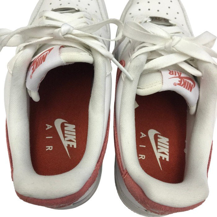 NIKE ナイキ エアフオース1 スニーカー レディース ローカット AIR FORCE バレンタインデー ホワイト/レッド 22.5cm FQ7626-100 中古 T1