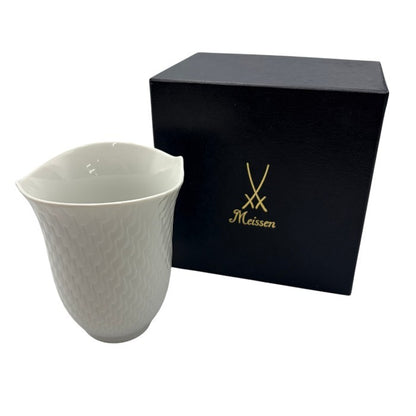 Meissen マイセン 波の戯れ タンブラー ホワイト 洋食器 食器 コップ 中古 W４