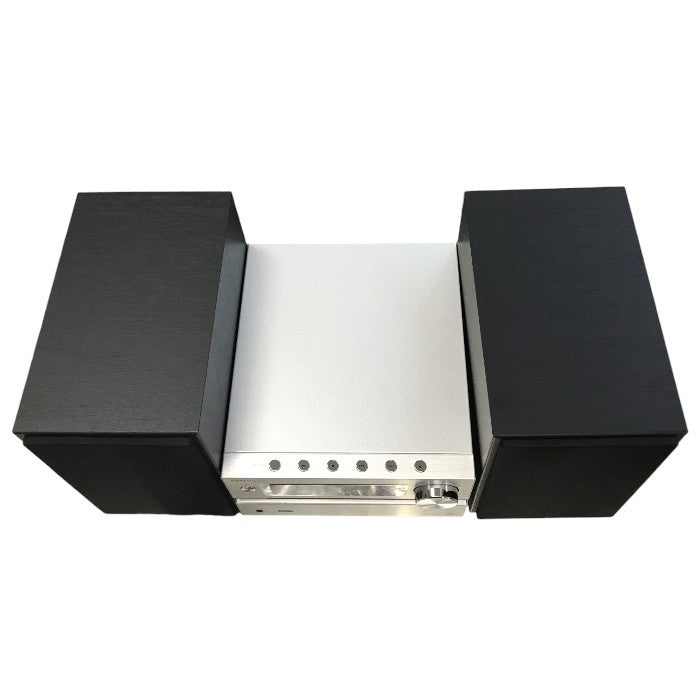 KENWOOD ケンウッド ミニコンポ シルバー/ブラック コンパクトHi-Fiシステム Bluetooth セパレート アルミパネル M-EB50-S 中古 T1