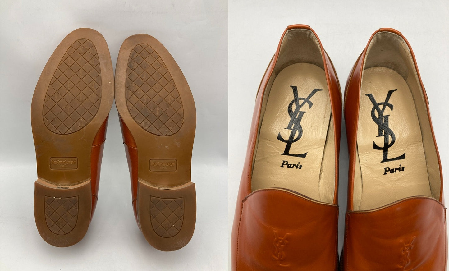 Yves Saint Laurent イヴサンローラン Uチップ ローファー スリッポン 26.5cm メンズ 中古 D4