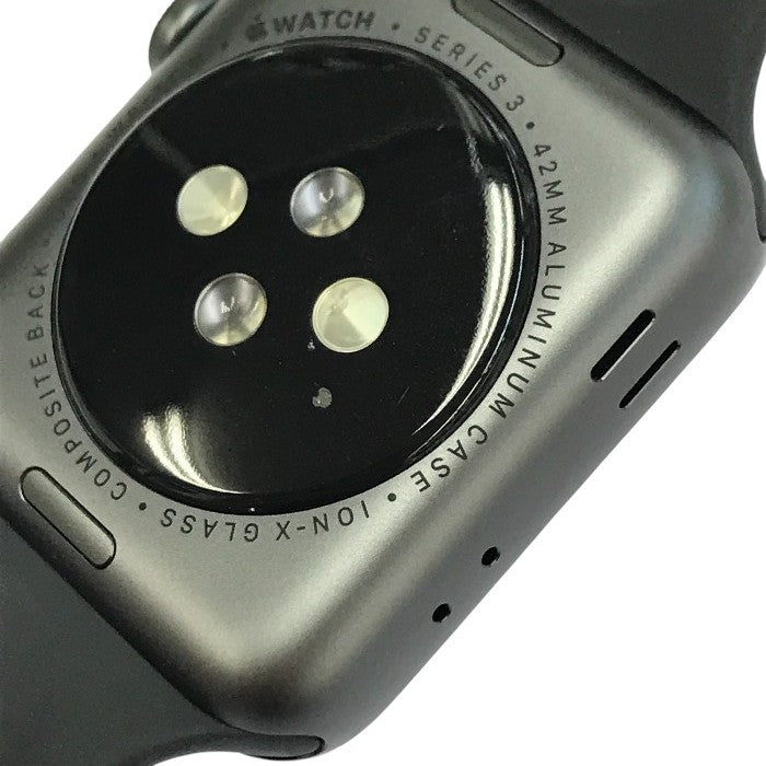 Apple Watch SERIES3 42MM スマートウォッチ スペースグレイ スポーツバンド アルミニウムケース フィットネス 8GB MTF32J/A 中古 T1