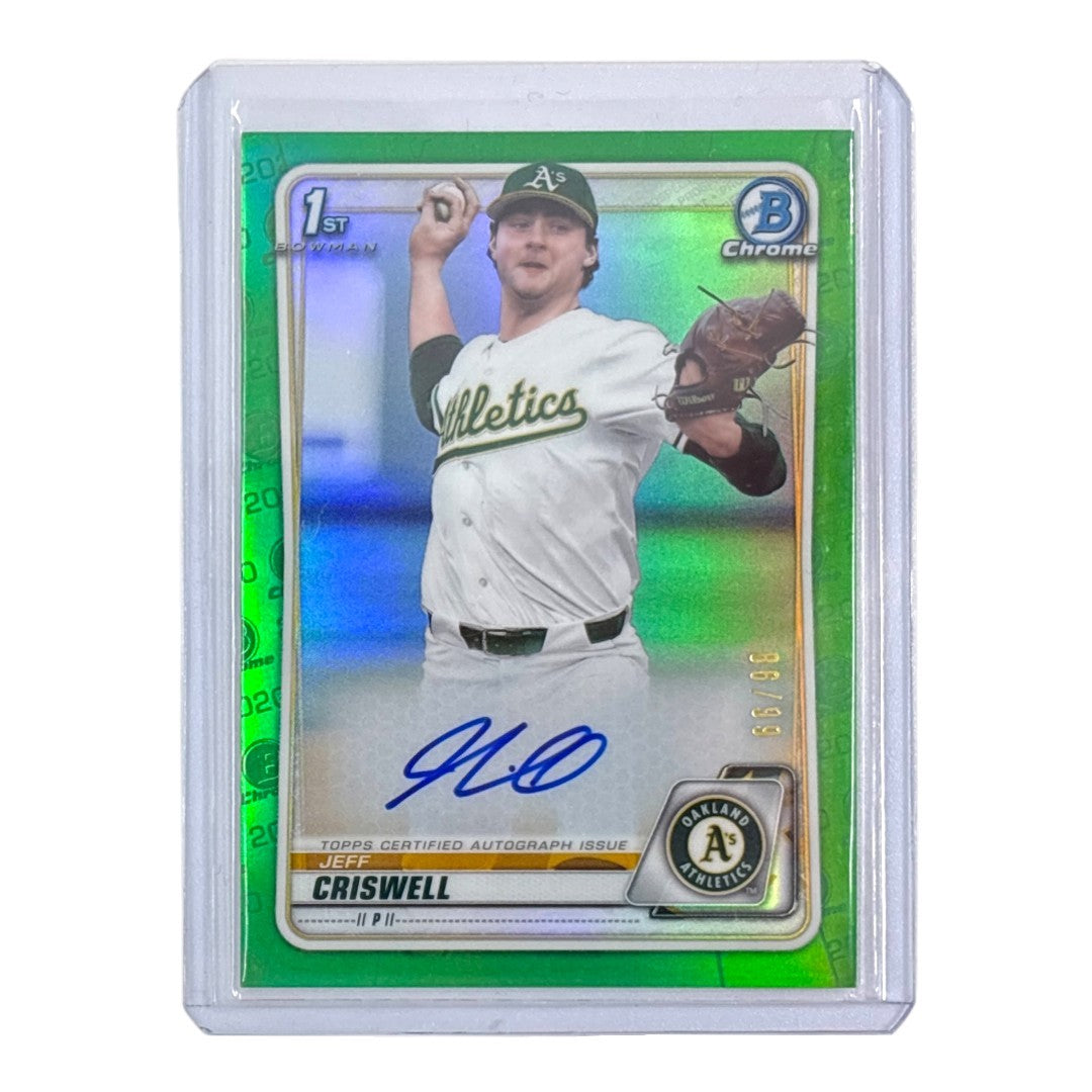 TOPPS MLBカード BOWMAN CHROME 1ST JEFF CRISWELL OAKLAND ATHLETICS /99 #CDA-JC 中古 IT1