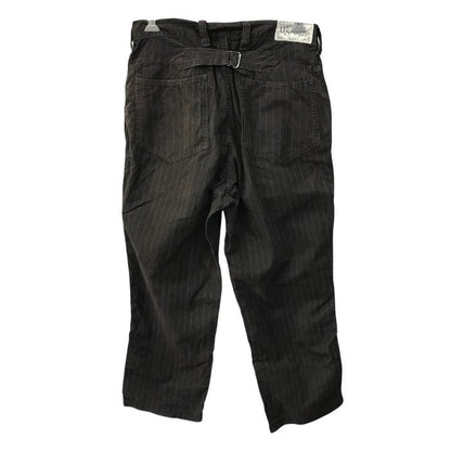 FREEWHEELERS フリーホイーラーズ ワークパンツ メンズ ストライプ UNION SPECIAL OVERALLS ブラウン 32-34サイズ 中古 T1