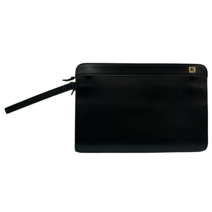 dunhill ダンヒル セカンドバッグ レザー ブラック クラッチバッグ 鞄 本革 メンズ 中古 W４