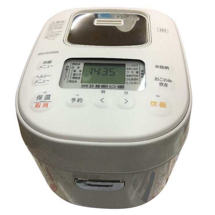アイリスオーヤマ IH炊飯器 3合 IH式 40銘柄炊き分け機能 極厚火釜  ホワイトレーベル WLRC-IK30-W 中古 Y4