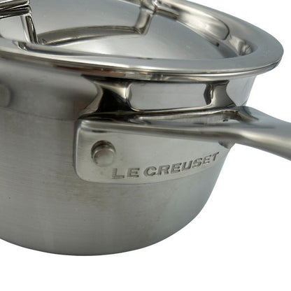 LE CREUSET ル・クルーゼ 1.9L16cm 片手鍋 蓋付 キッチンツール ソースパン 調理器具 中古 W４