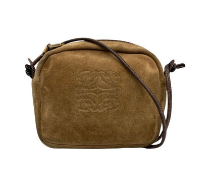 LOEWE ロエベ アナグラム ショルダーバッグ スウェード 中古 D4