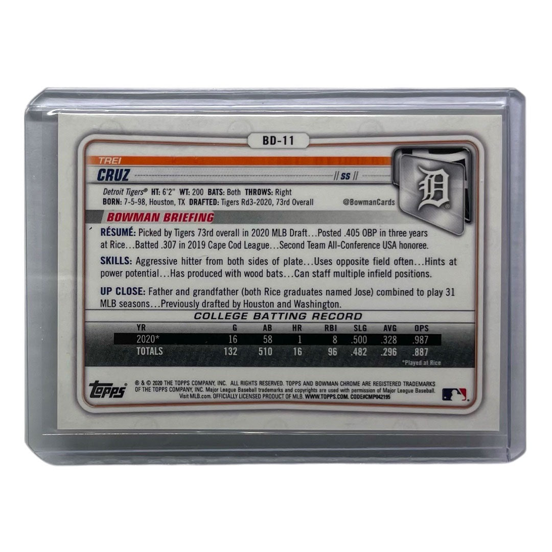 TOPPS MLBカード BOWMAN CHROME 1ST TREI CRUZ DETROIT TIGERS /50 #BD-11 中古 IT2