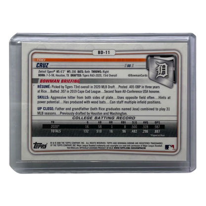 TOPPS MLBカード BOWMAN CHROME 1ST TREI CRUZ DETROIT TIGERS /50 #BD-11 中古 IT2