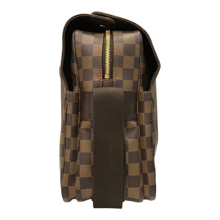 LOUIS VUITTON ルイヴィトン ダミエ エベヌ ナヴィグリオ ショルダーバッグ ユニセックス 斜め掛け 2重フラップ ブラウン N45255 中古 T1